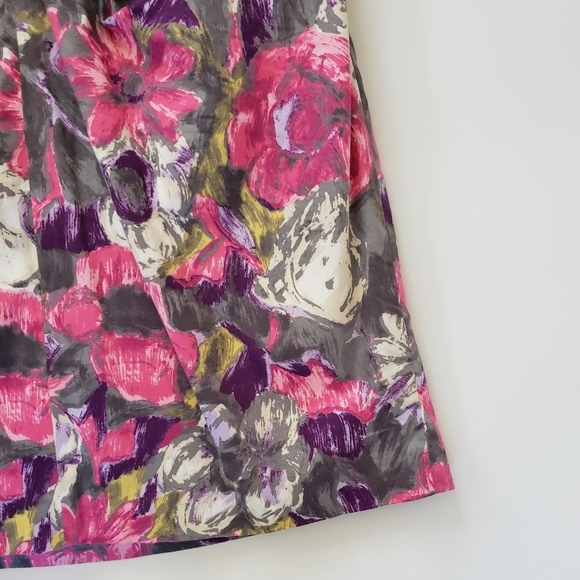 Suzi Chin Floral Print Ruched Sheath Dress - Picture 4 of 9